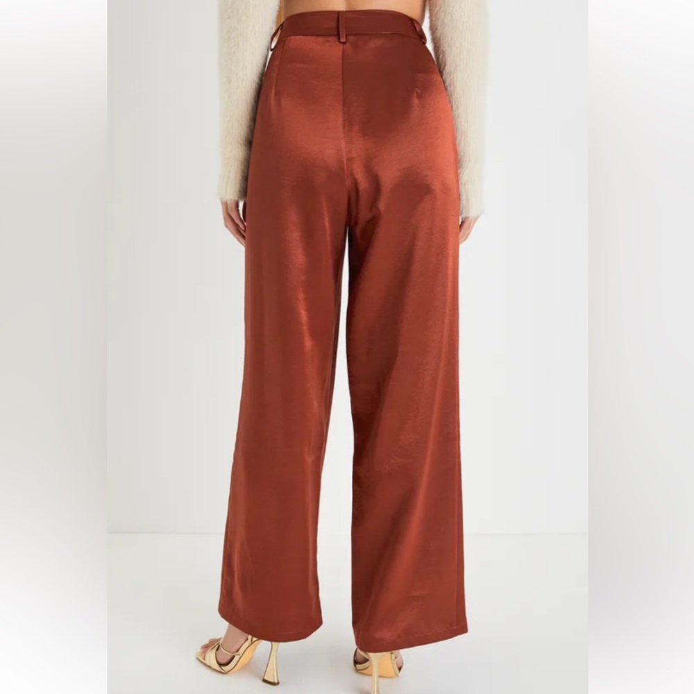 Lulu's Rust Wide-Leg Pants - Picture 2 of 3